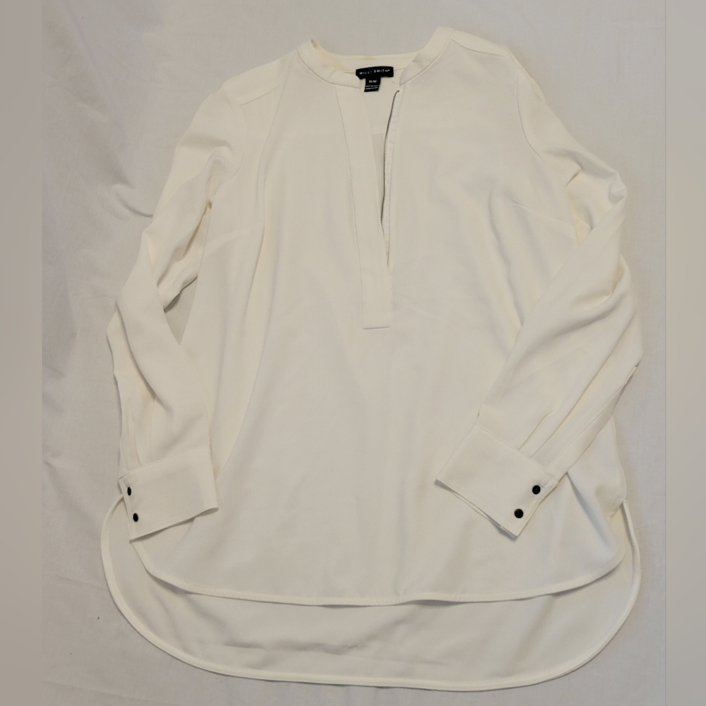Willi Smith zip front blouse